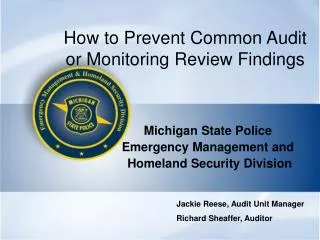 how to prevent common audit or monitoring review findings