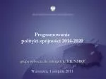 Budżet polityki spójności 2014-2020 - slide 1