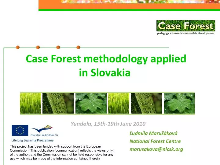 case forest methodology applied in slovakia