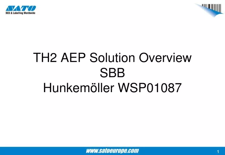 th2 aep solution overview sbb hunkem ller wsp01087
