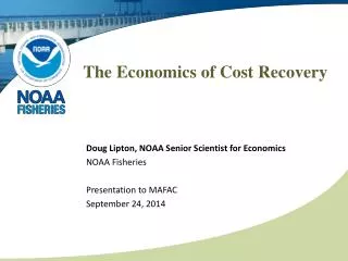 The Economics of Cost Recovery