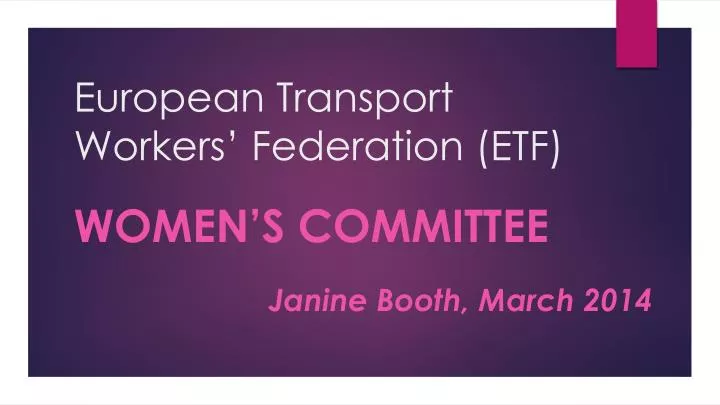 european transport workers federation etf