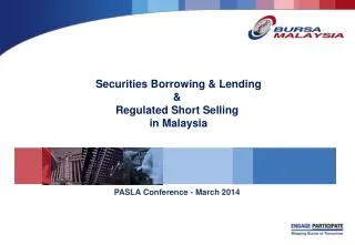 Securities Borrowing &amp; Lending &amp; Regulated Short Selling in Malaysia