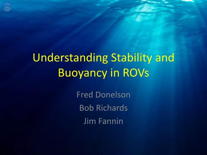 understanding stability and buoyancy in rovs