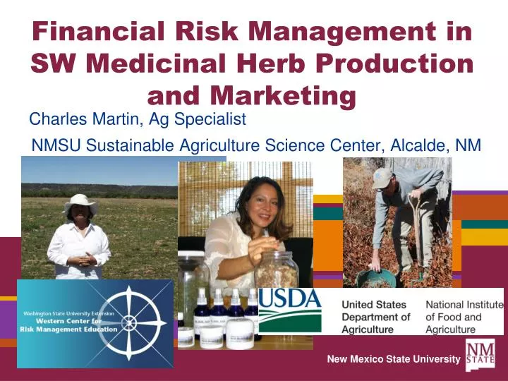 financial risk management in sw medicinal herb production and marketing