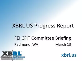 XBRL US Progress Report