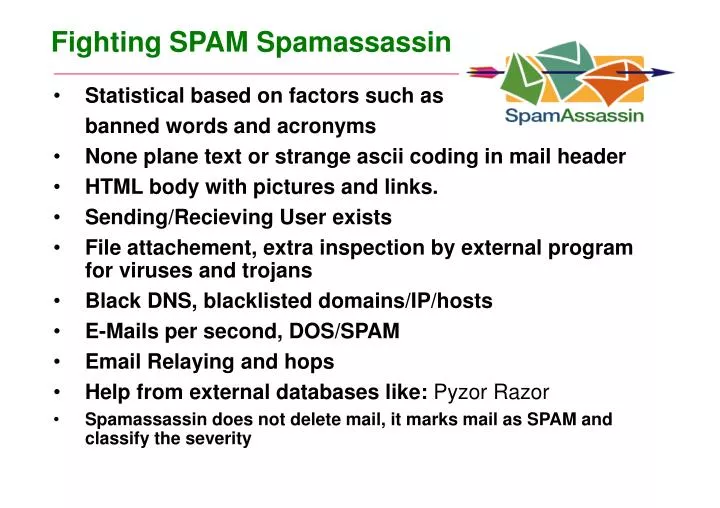 fighting spam spamassassin