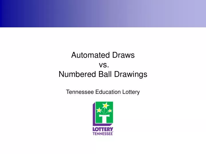 automated draws vs numbered ball drawings