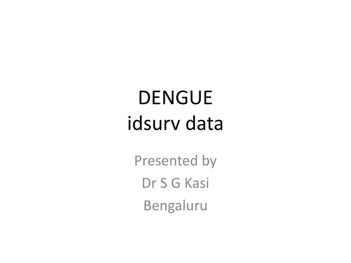 dengue idsurv data