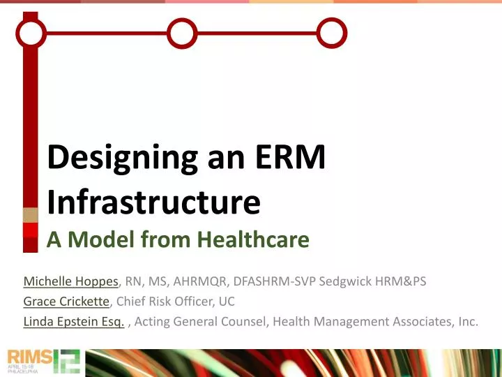 designing an erm infrastructure a model from healthcare