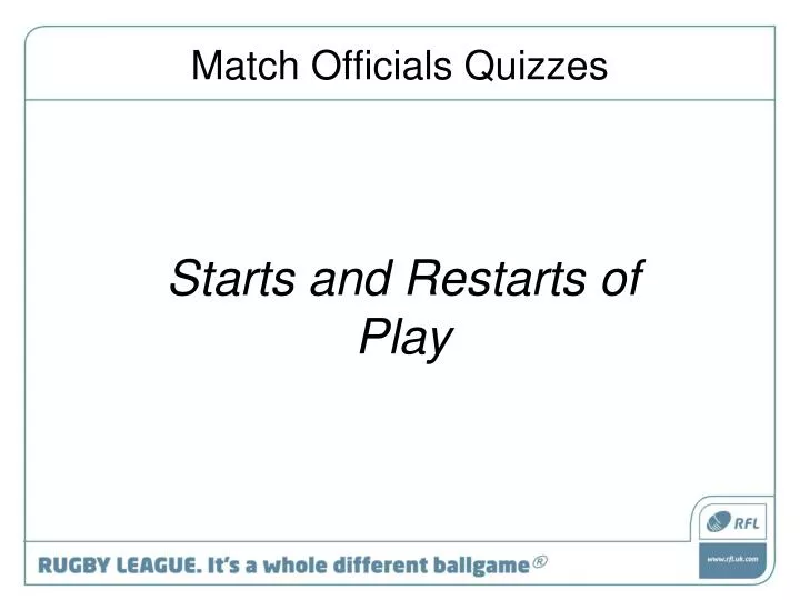 match officials quizzes
