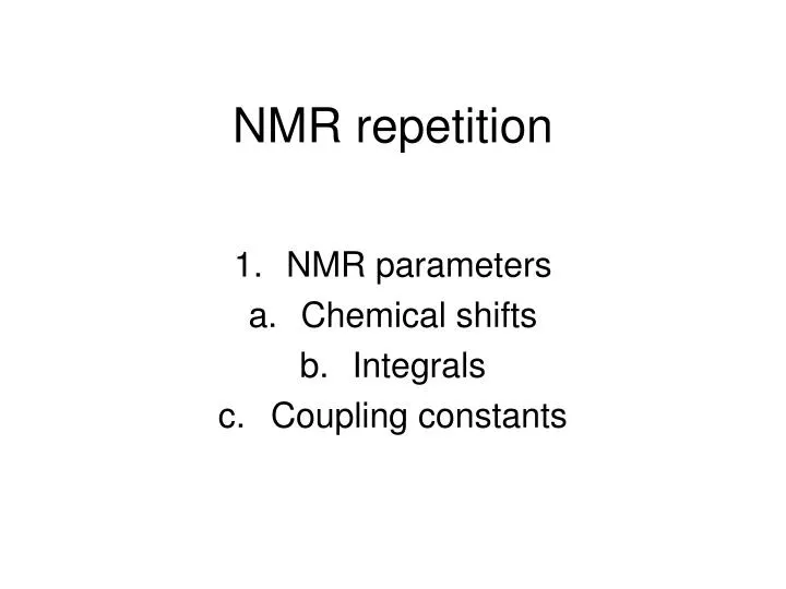 nmr repetition