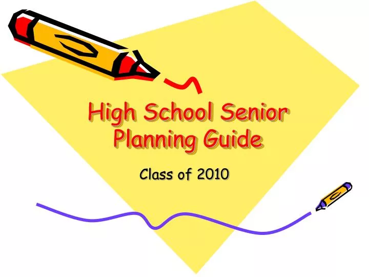 high school senior planning guide