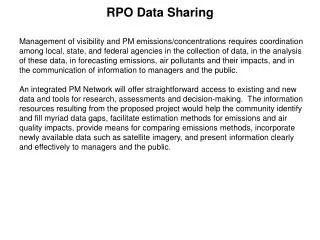RPO Data Sharing