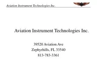 Aviation Instrument Technologies Inc.