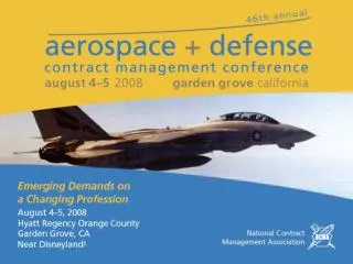 National Contract Management Association Aerospace and Defense Contract Management Conference 2008
