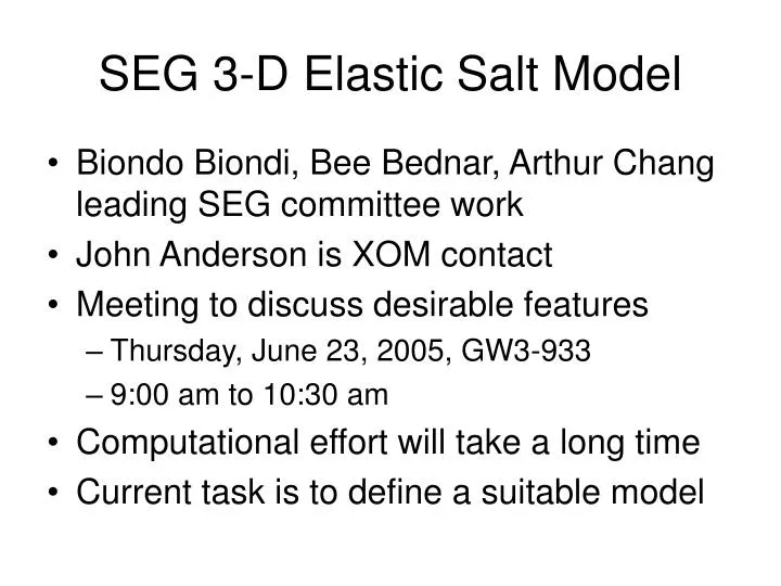 seg 3 d elastic salt model