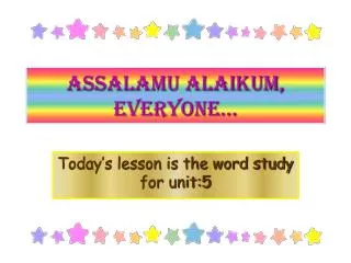 Assalamu Alaikum, everyone…