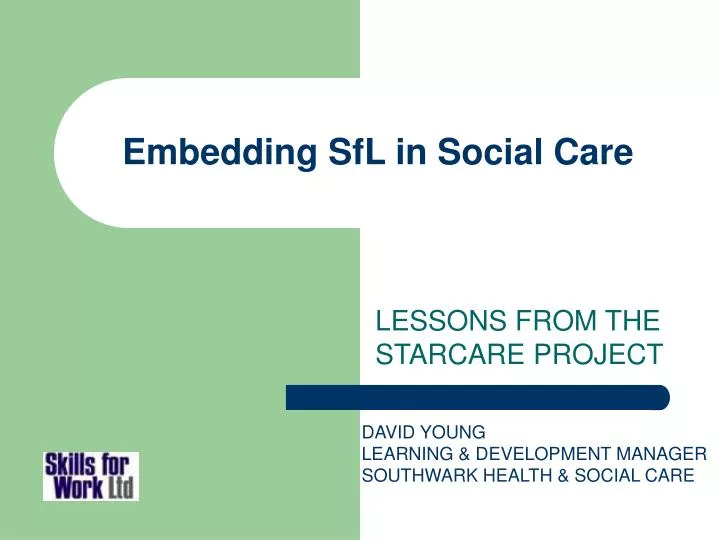 embedding sfl in social care