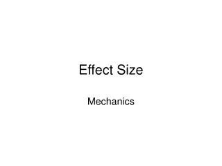 Effect Size