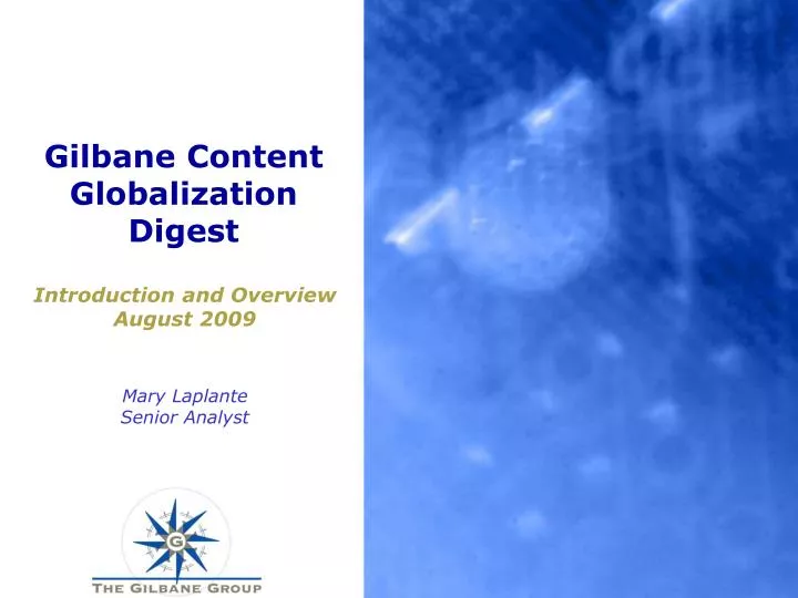 gilbane content globalization digest