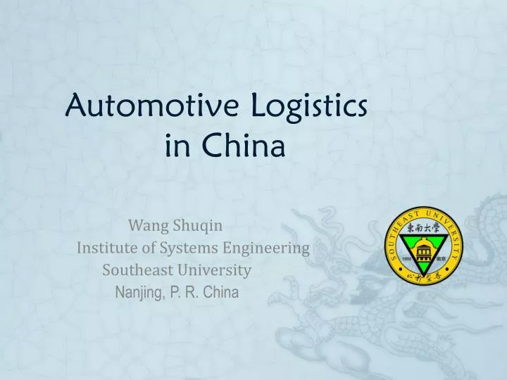 automotive logistics in china