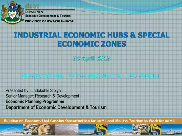 industrial economic hubs special economic zones 30 april 2013