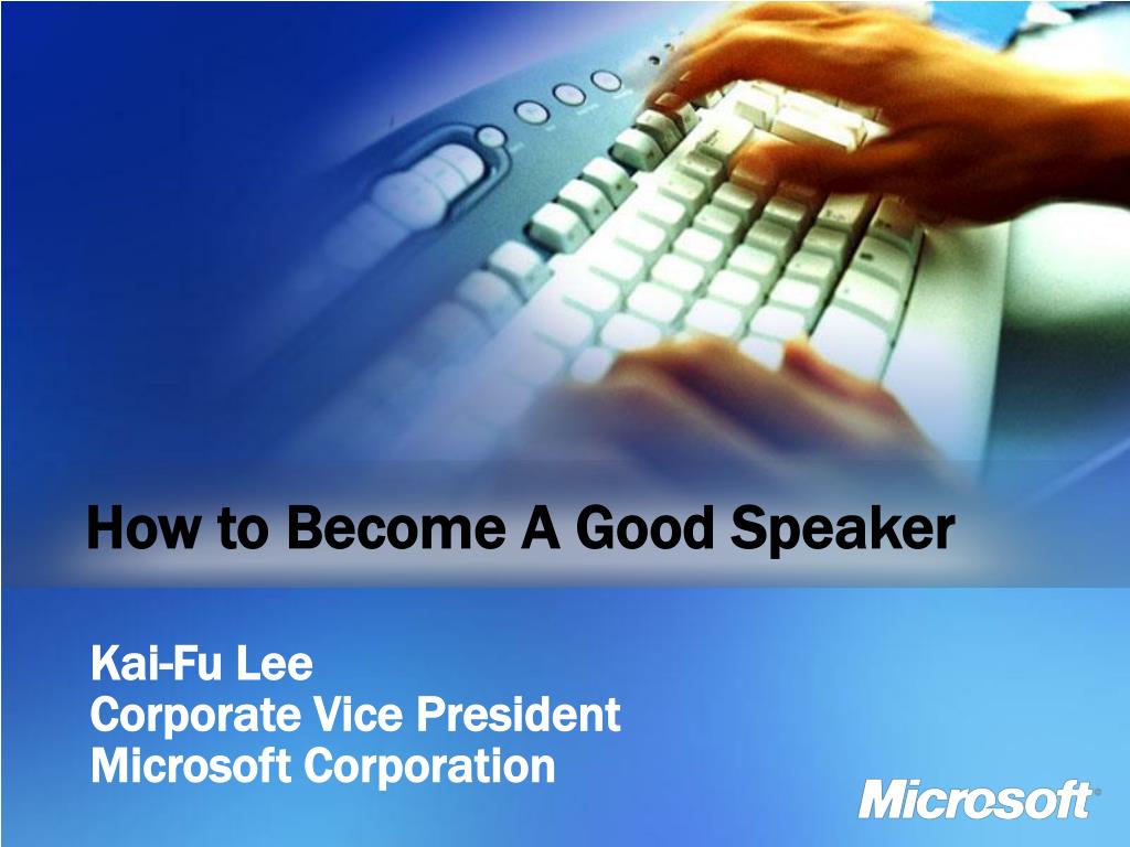 PPT - How to Become A Good Speaker PowerPoint Presentation, free ...