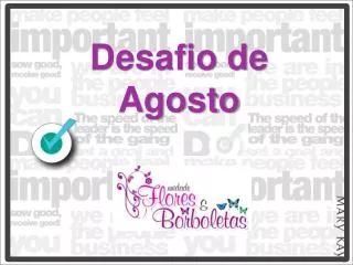 desafio de agosto