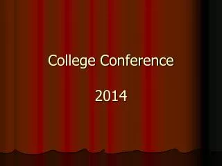 college conference 2014