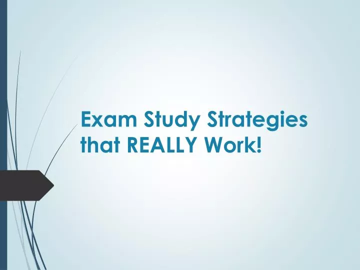 exam study strategies that really work