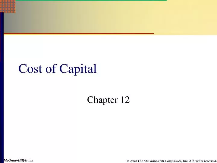 cost of capital