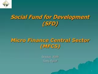 Social Fund for Development (SFD)