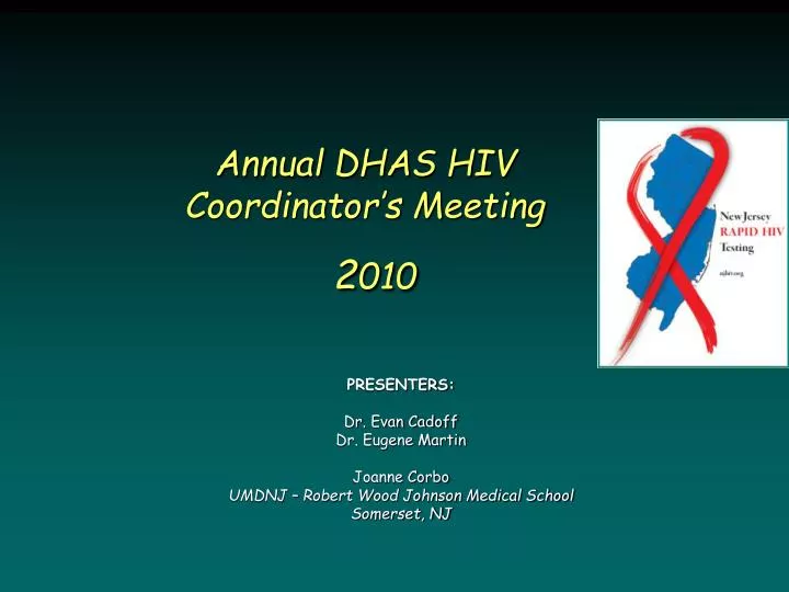 annual dhas hiv coordinator s meeting 2 010