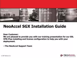 SGX Installation Guide		page 3 License Upgrade Guide		page 13