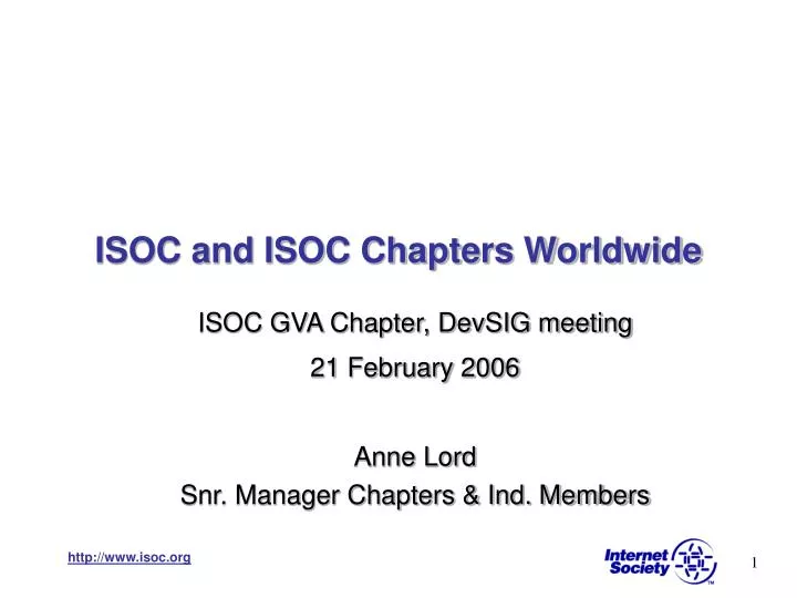 isoc and isoc chapters worldwide