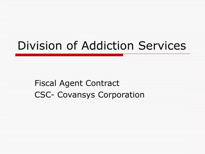 division of addiction services