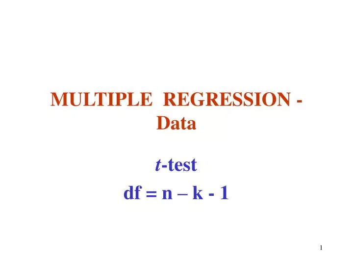 multiple regression data