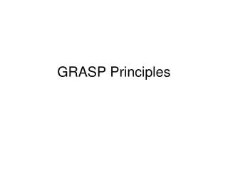 GRASP Principles
