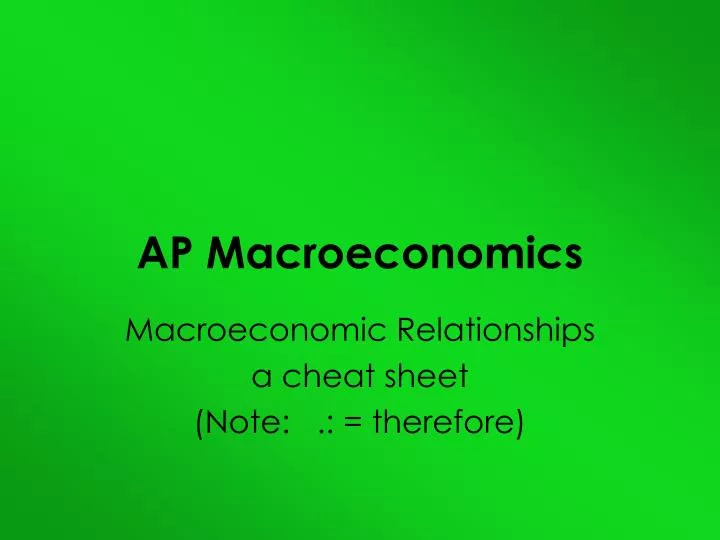 ap macroeconomics