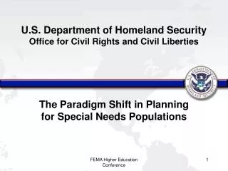 U.S. Department of Homeland Security Office for Civil Rights and Civil Liberties
