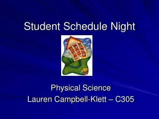 Student Schedule Night