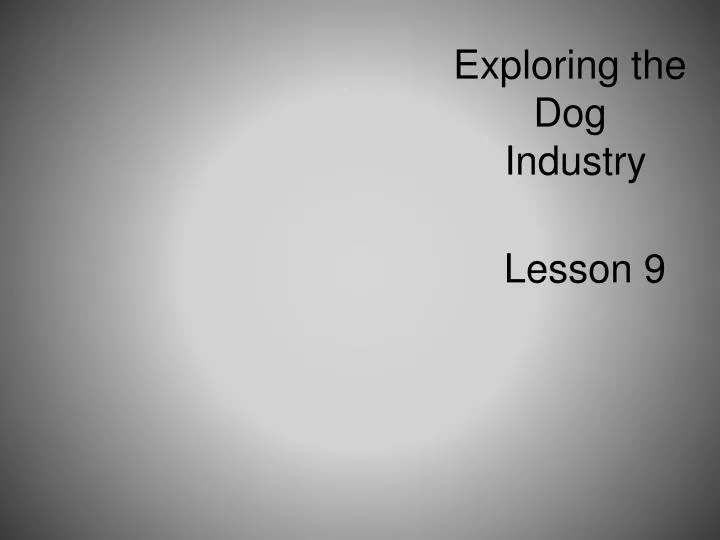 exploring the dog industry