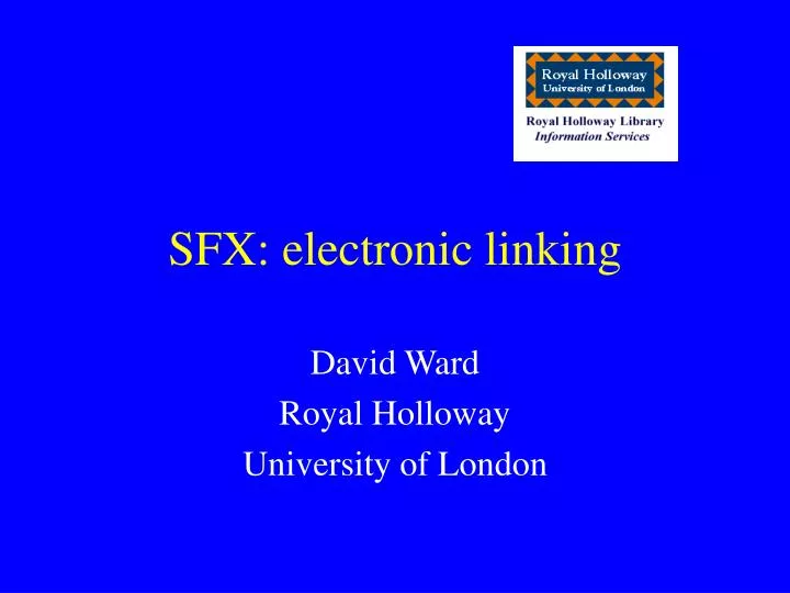 sfx electronic linking
