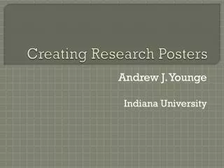 Creating Research Posters