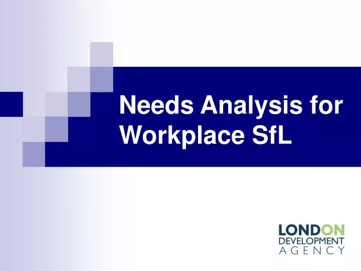 needs analysis for workplace sfl