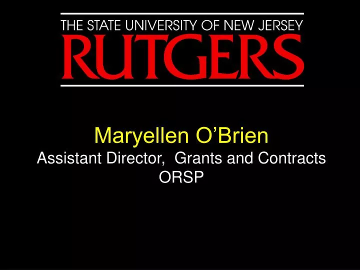 maryellen o brien assistant director grants and contracts orsp