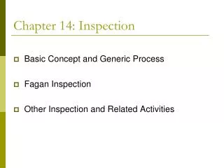 Chapter 14: Inspection