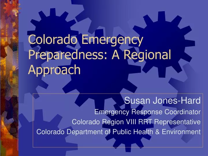 colorado emergency preparedness a regional approach