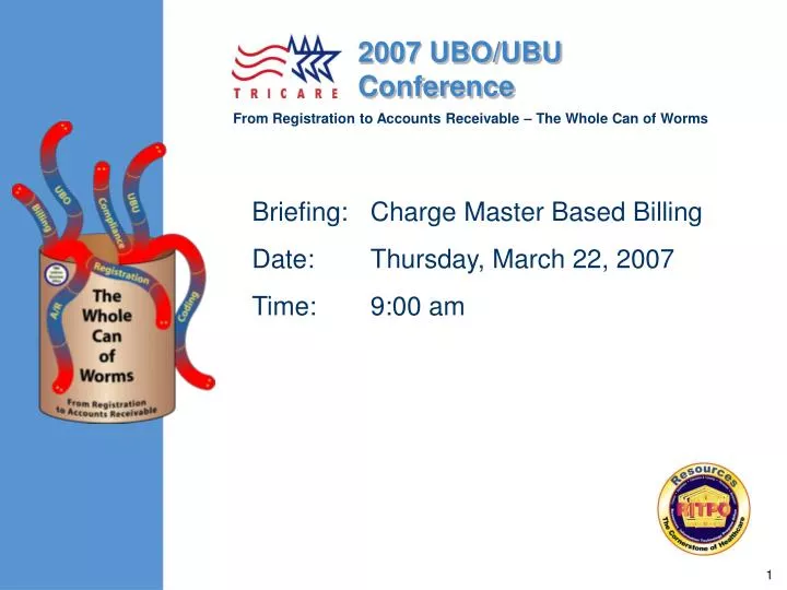 briefing charge master based billing date thursday march 22 2007 time 9 00 am